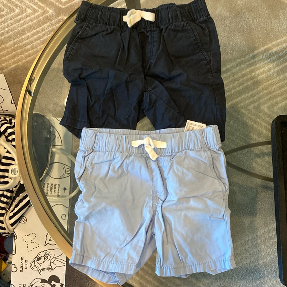 H&M 2T Blue Casual Shorts with Elastic Waistband